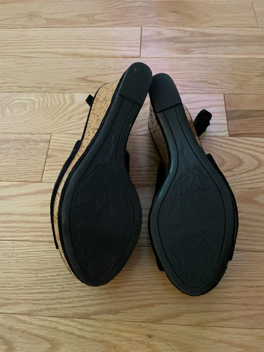 Franco Sarto Sandals, Platform Heels, Suede Lattice Look